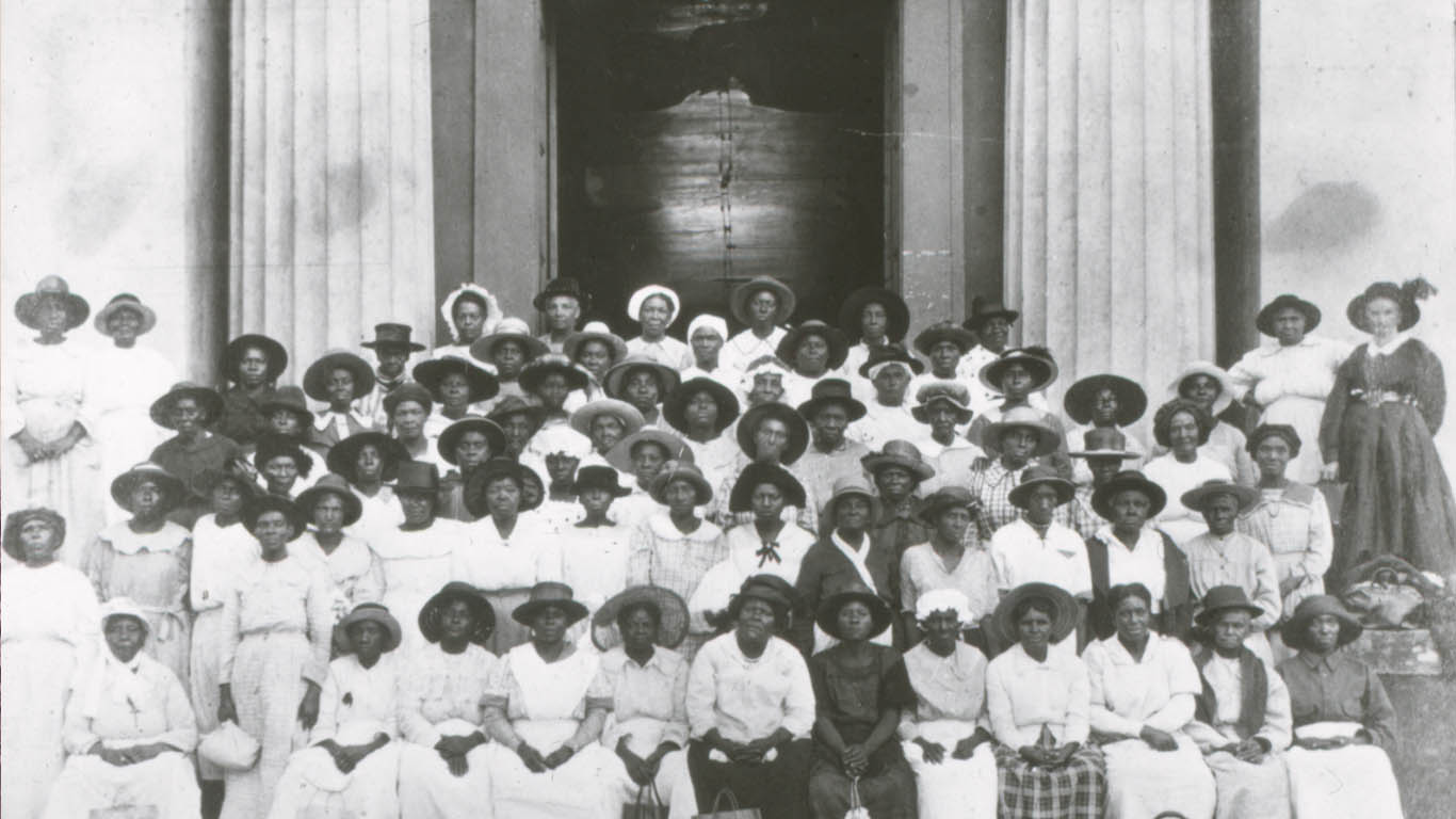 A historic image of Black nurse midwives