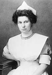 Nursing student Anne Harding, circa 1914. 